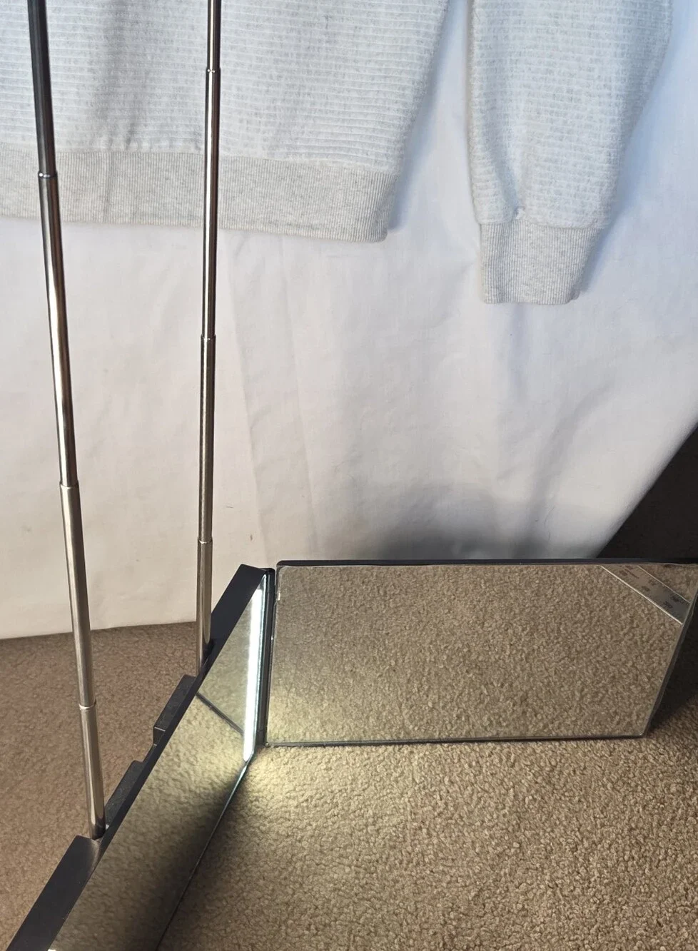 The 360 Mirror 3 Way Mirror for Self Hair Cutting Adjustable Light Up Mirror